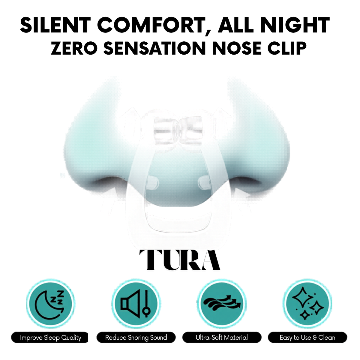 Magnetic anti snoring nose clip