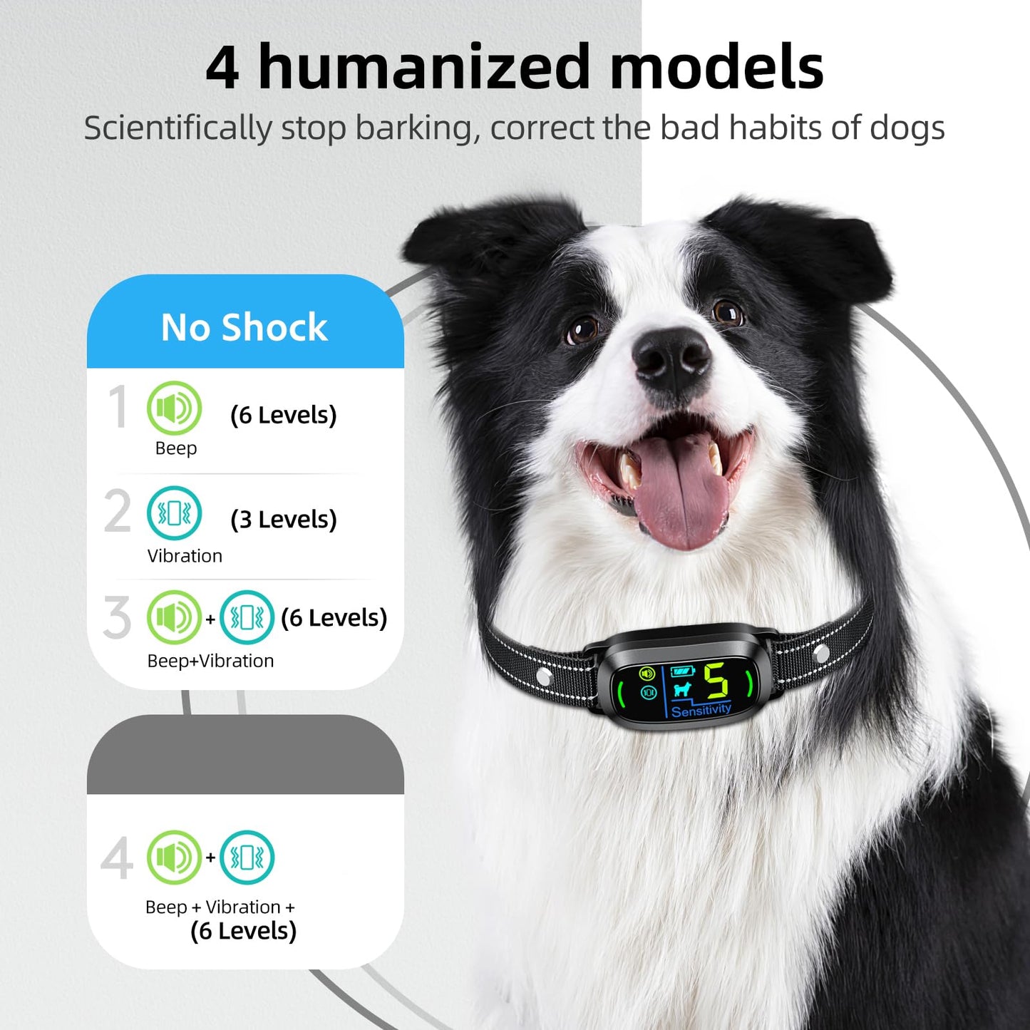 Smart Rechargeable Dog Bark Collar