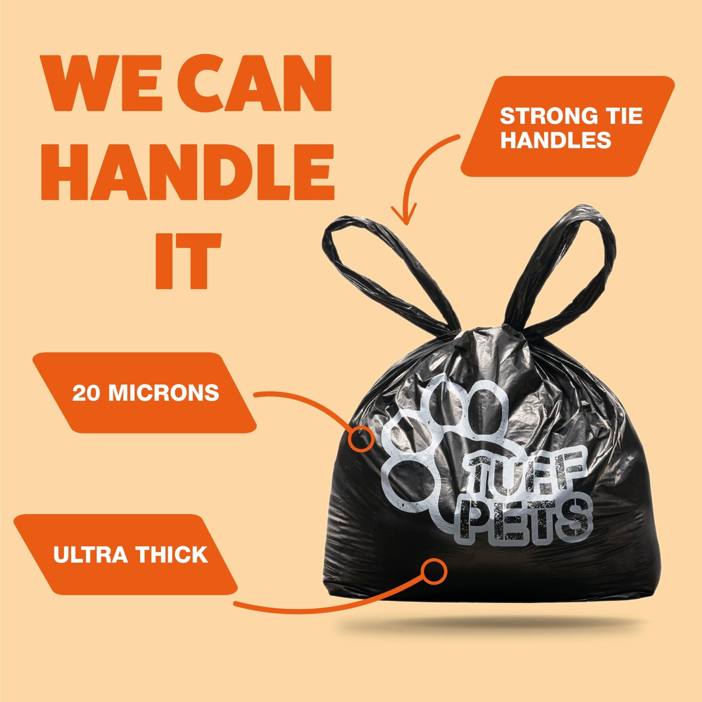 Heavy-Duty Dog Poop Bags — 16 Rolls