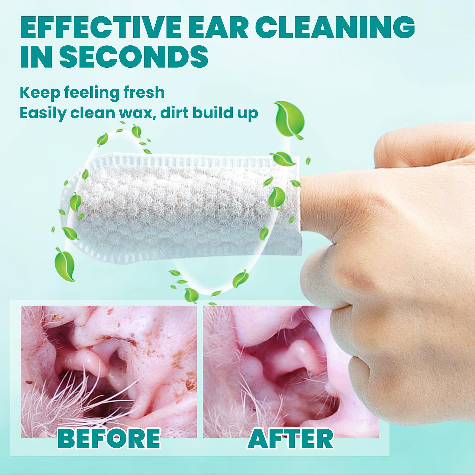 Ear Cleaner Finger Wipes