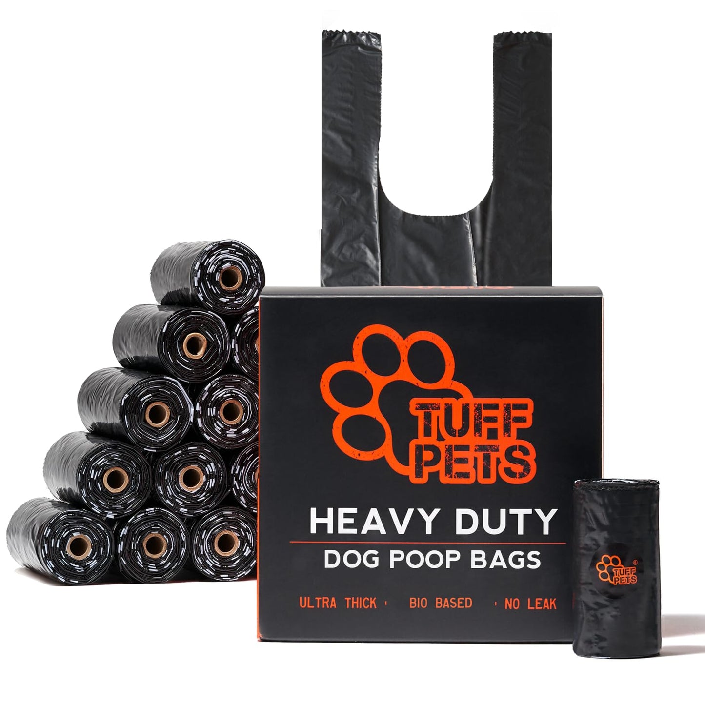 Heavy-Duty Dog Poop Bags — 16 Rolls