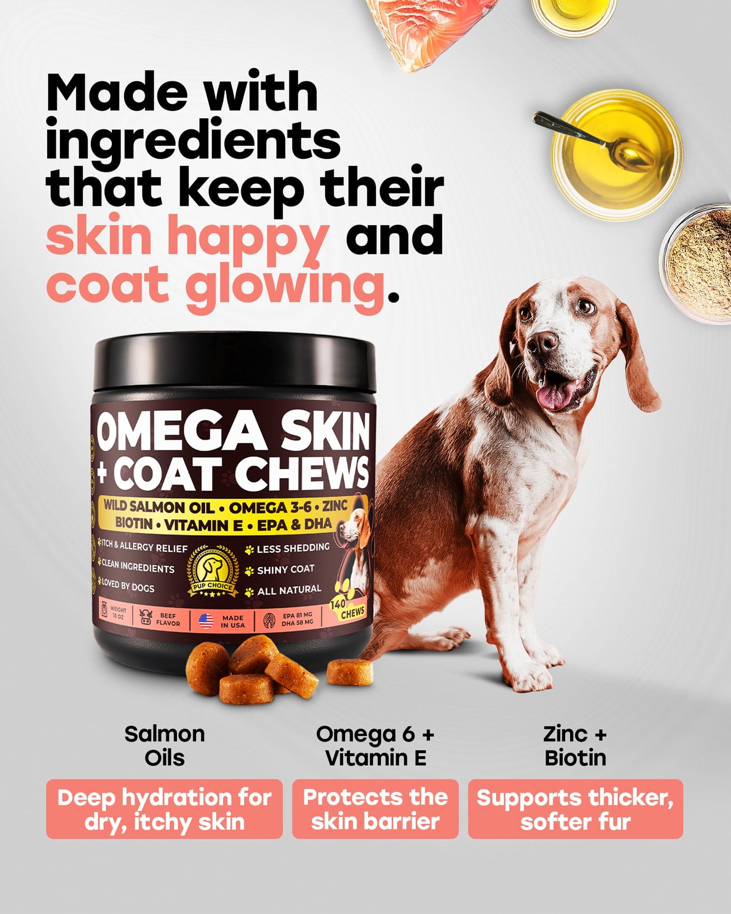 Omega Dog Skin & Coat Chews