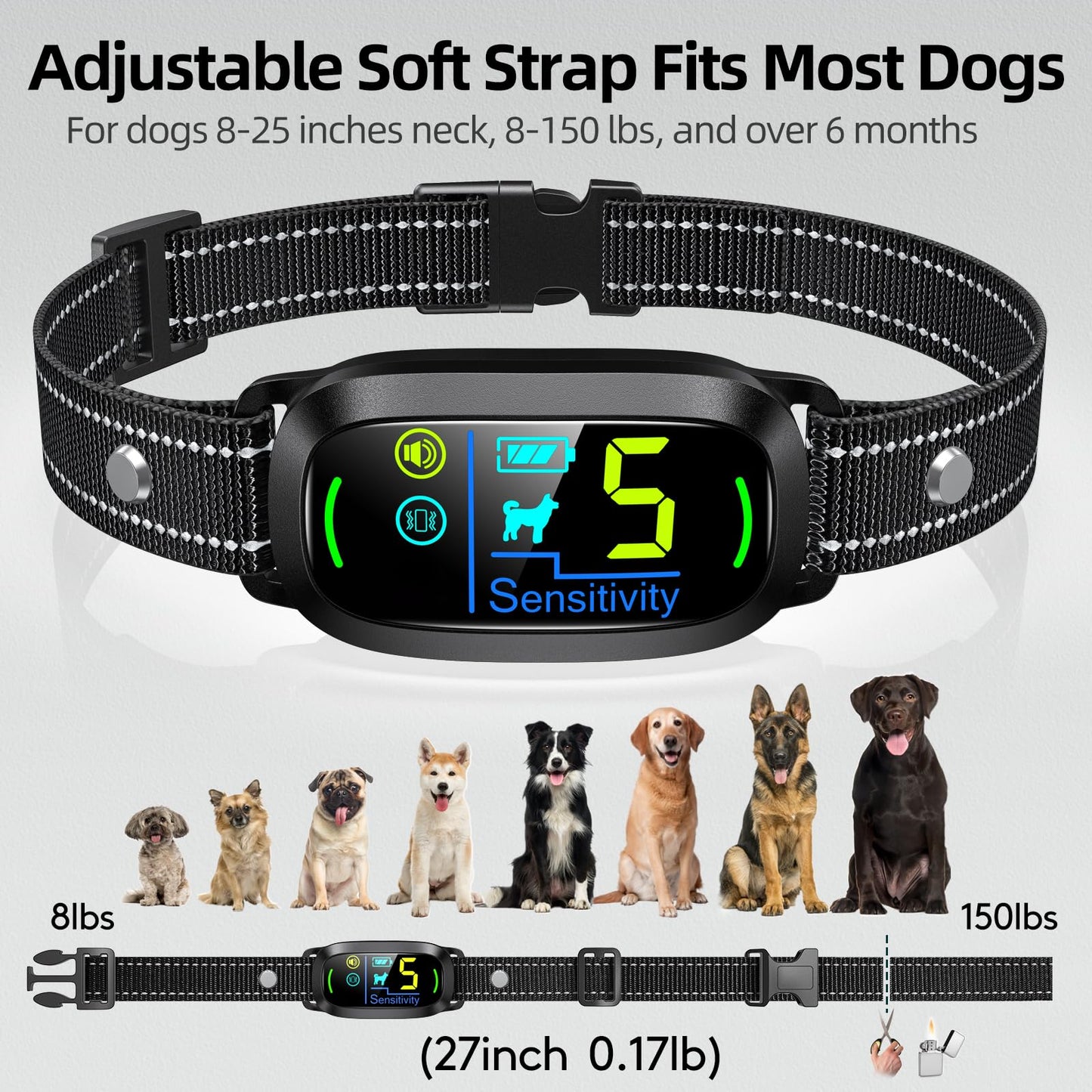 Smart Rechargeable Dog Bark Collar