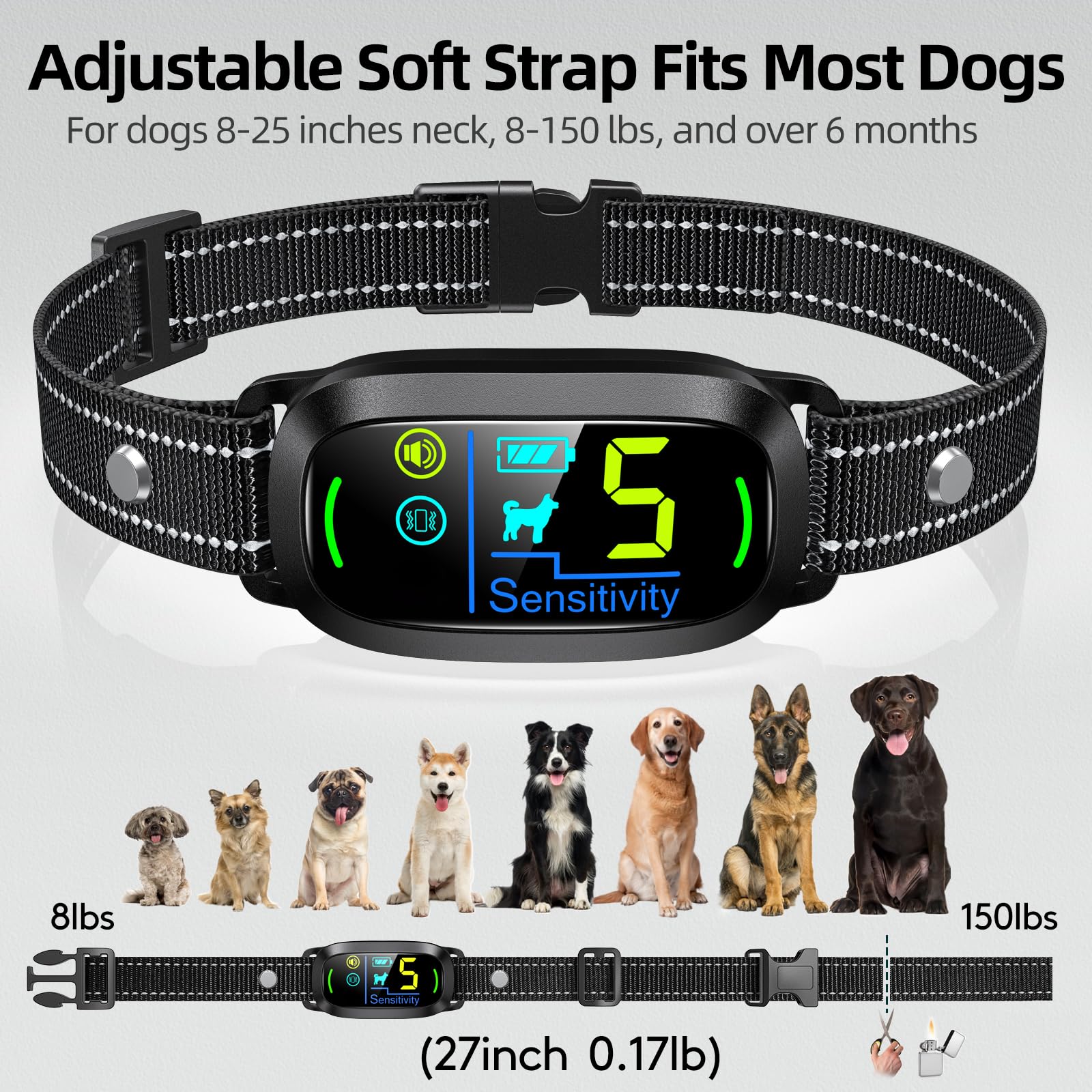 Smart Rechargeable Dog Bark Collar