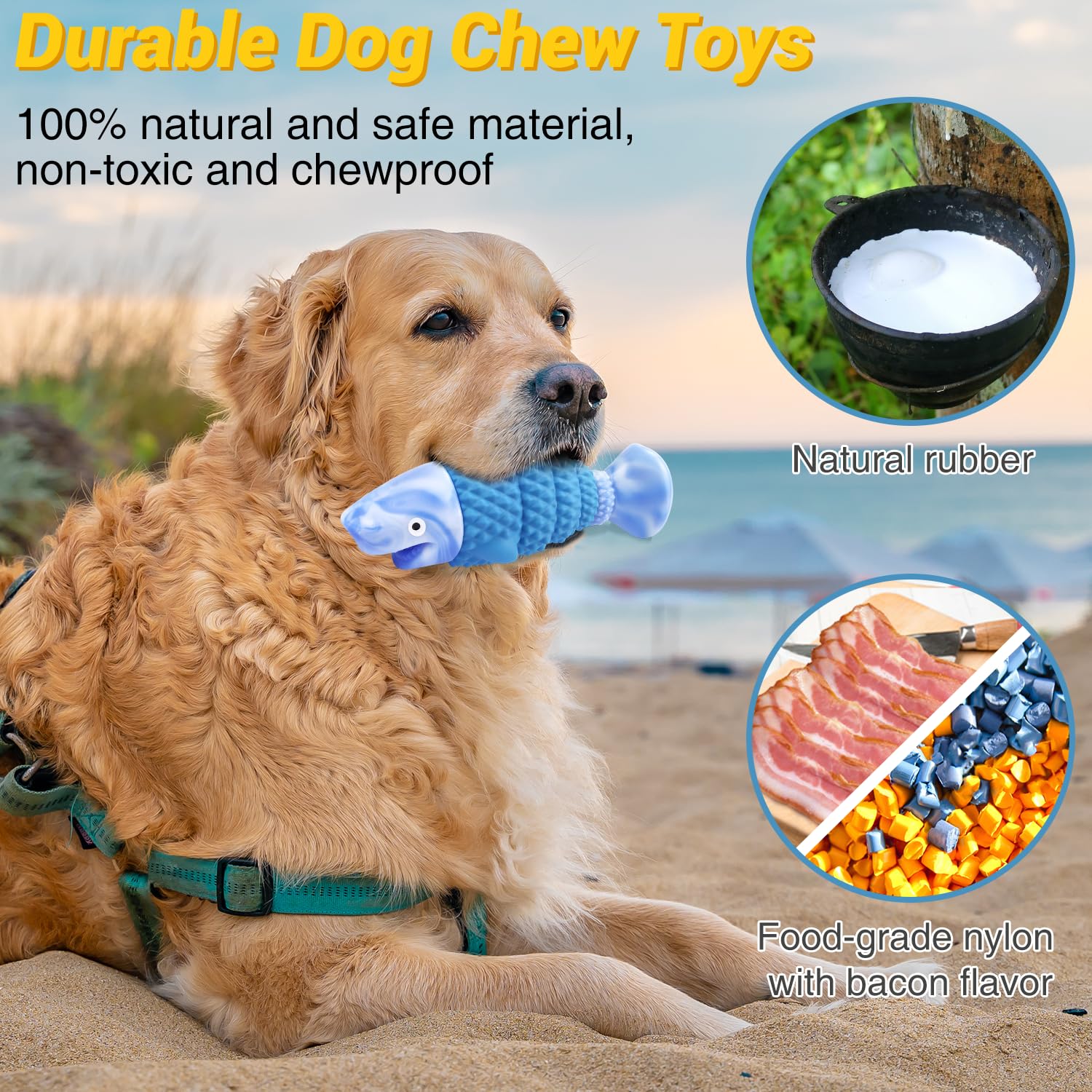 Tough Dog Indestructible Chew Toys | Bacon Flavored