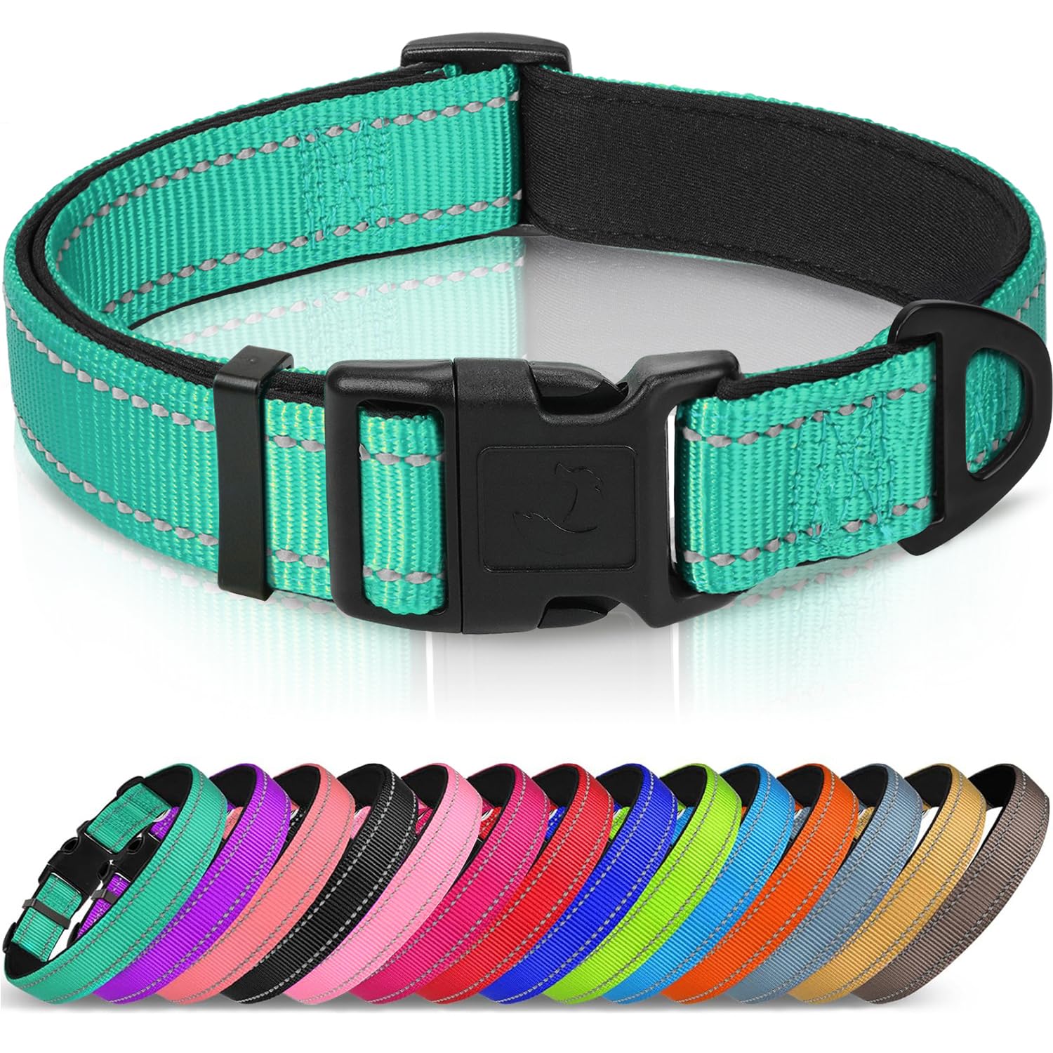 Reflective Adjustable Dog Collar – Soft Neoprene Padding